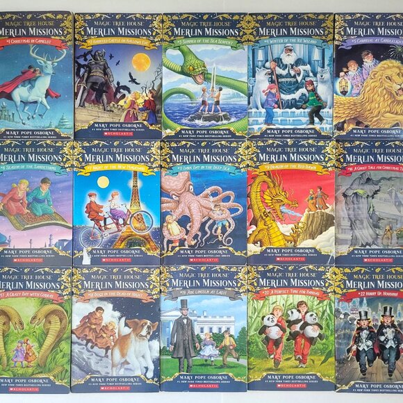 MAGIC TREE HOUSE MERLIN MISSION SERIES LOT OF 15 BOOKS MARY POPE OSBORN #1 - 22 - Picture 1 of 14